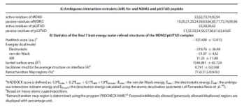 MDM2 단백질과 p63TAD 펩타이드 복합체의 삼차구조 계산 statistics