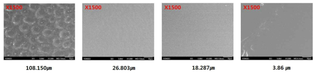 두께가 제어된 광기능고분자 필름의 SEM 사진