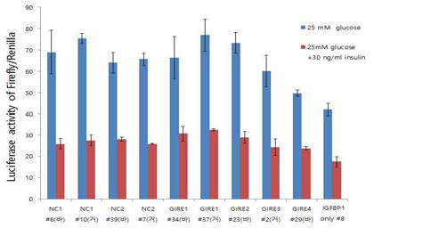 Inhibition of Luciferase activity by insulin