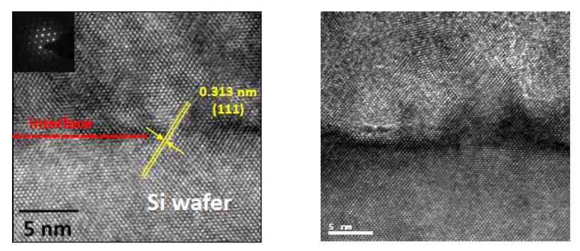 500℃, 300℃ 에서의 에피텍셜 박막