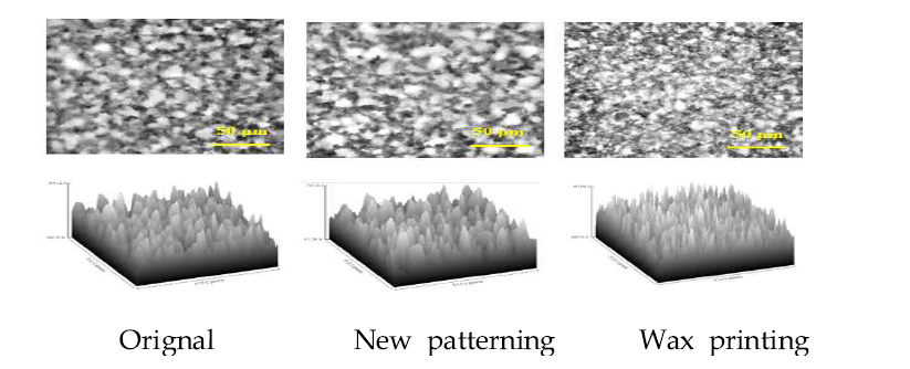 패턴된 멤브레인의 패턴후의 표면 기공구조 분석