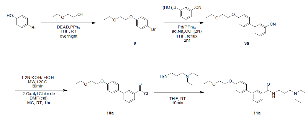 Alkoxy side chain 변화를 통한 화합물 11a의 합성