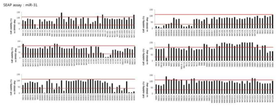 SEAP reporter assay를 통한 miR-31 발현 조절제 스크리닝.