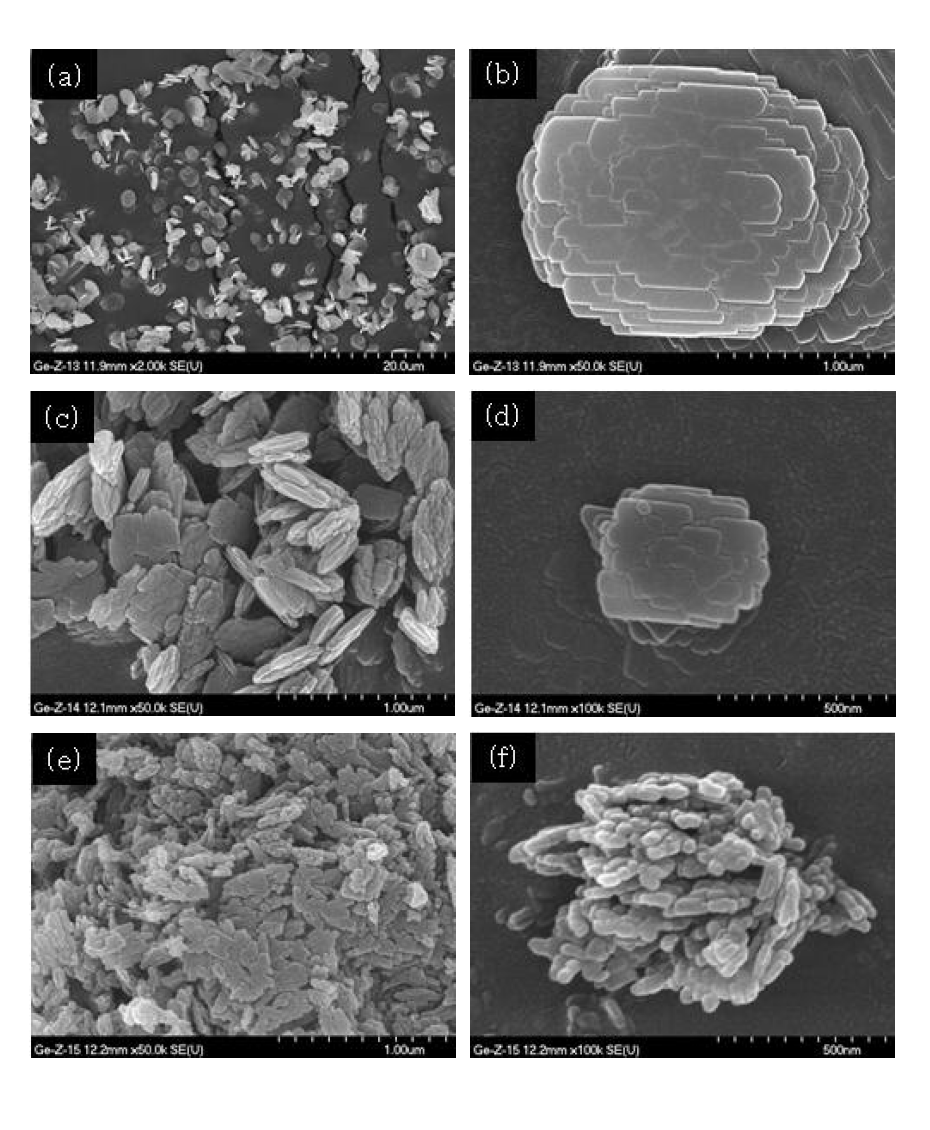 Scanning electron micrographs of adjusting Si:Ge ratio samples