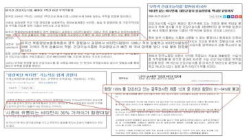 건강기능식품의 허위 과장 광고 사례