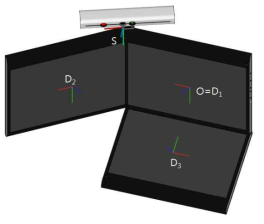 다중 디스플레이-센서 시스템에서 의 좌표계 설정