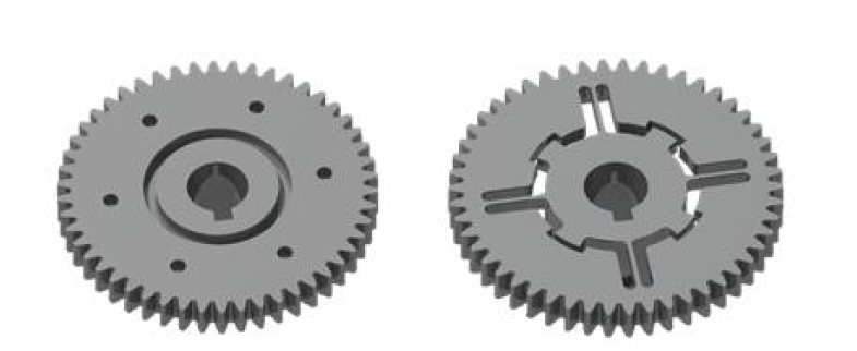 Conventional gear와 blade gear의 구조