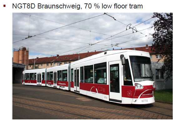 Braunschweig의 70% 저상 tram