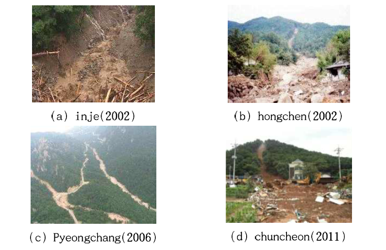 Landslide and debris floe damage case