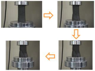 Unconfined compression test on clay