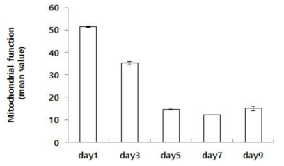 Changes in mitochondrial mass during reprogramming.