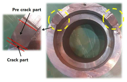 Compact pipe crack part for fracture toughness test