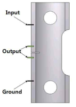 Electric potential wire locations for an ESG specimen