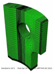 Three-dimensional mesh for an ESG specimen