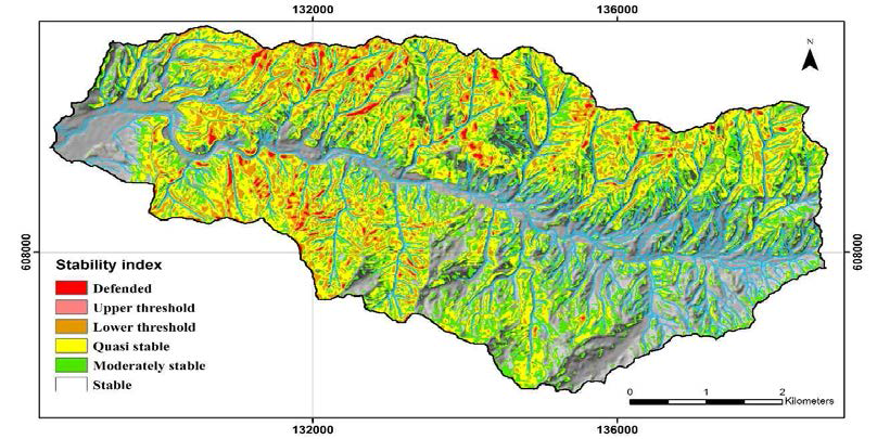 ROC curves calculated from SHALSTAB and SINMAP