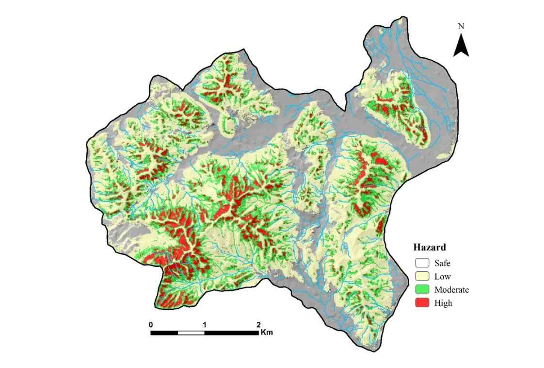 Accuracy assessment of susceptibility map and integrated susceptibility map