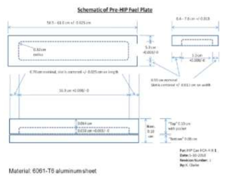 Schematic of aluminium cladding configuration for scaled-up HIP can used by LANL(Los Alamos National Laboratory).