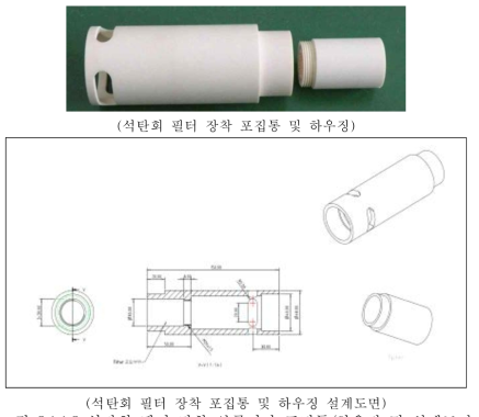 석탄회 필터 장착 알루미나 포집통/하우징 및 설계도면