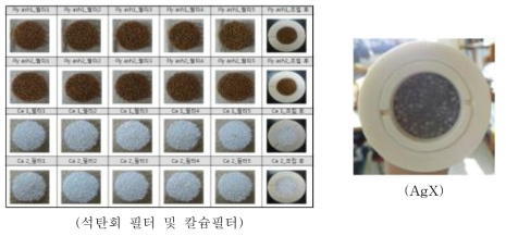 배기체 포집실험에 사용된 필터(열처리시험 No. 2, No. 4)