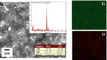 산화티타늄 막 표면 EDS, 원소 mapping