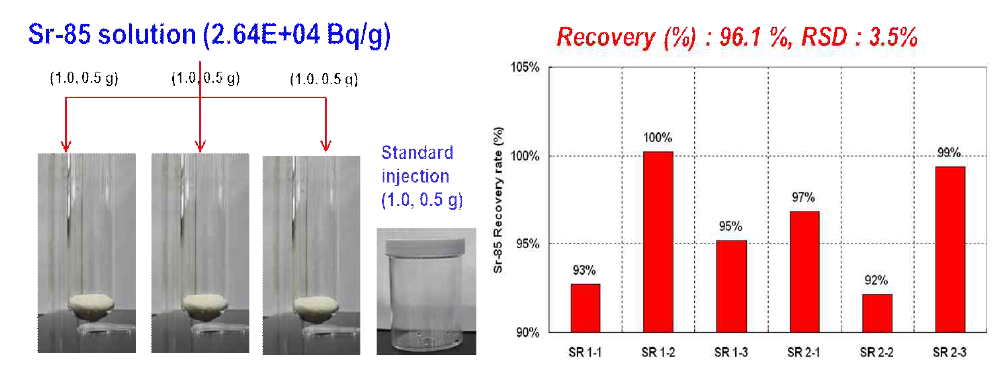 Sr-85를 이용한 회수율 평가