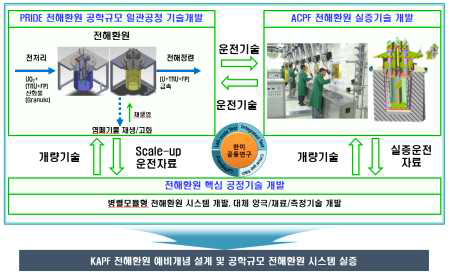 파이로 전해환원 공정기술개발 추진체계.