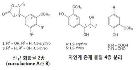 Structure radiolytic degradation product of curcumin