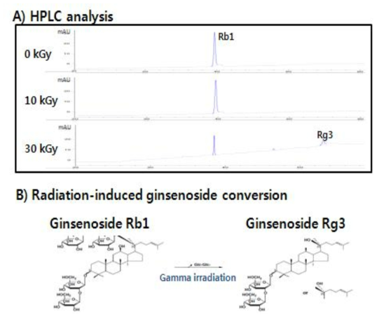 Structural modification of ginsenoside Rb1 by gamma-irradiation