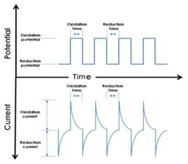 Schematic of repeating chronoamperometry for Pyrochemical process