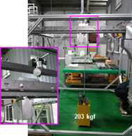 크레인 거더 프레임 처짐량 측정 시험