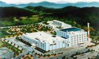 한국원자력연구원의 하나로, IMEF 시설 조감도 (ACPF는 사진 상의 1번 건물 지하에 위치함)