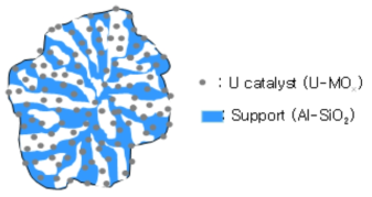 Conceptual structure of uranium complex waste particle