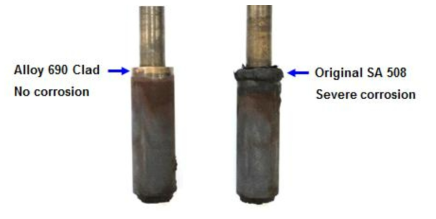 Comparison of tubesheet mock-up specimens after denting test in 0.1M NiCl2 solution at 270℃.