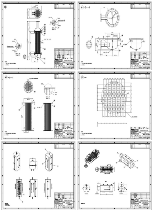 Detailed design of subsystem (heat exchanger, pre-heater and pre-mixer).