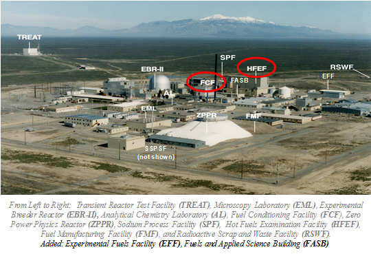 INL의 MFC(Materials and Fuel Complex) 사진