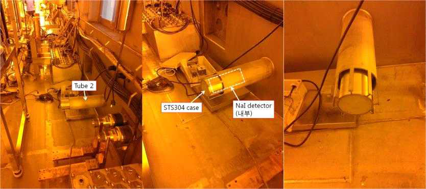 PRIDE Ar Cell 내로 설치된 감마선 측정 시스템 계측부.