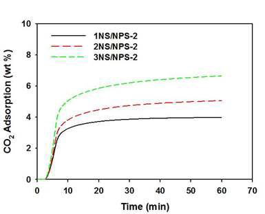 NPS-2를 이용한 guest 물질의 CO2 흡수