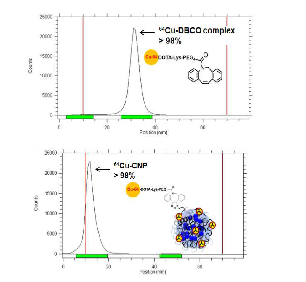 Radio-Thin layer chromatography (Radio-TLC)를 이용한 방사성동 위원소 표지 확인