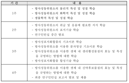 시범교육 프로그램 내용