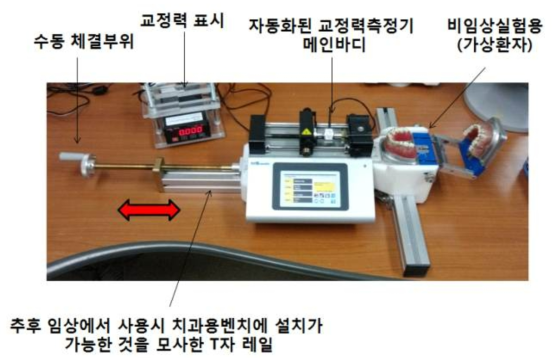 임상 환경을 모사한 T자 레일