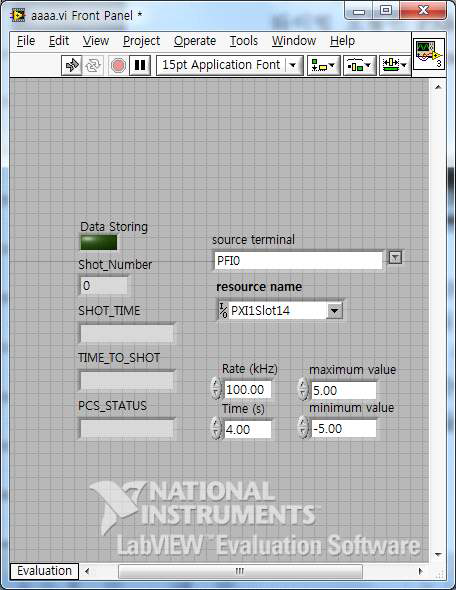 데이터 수집용 Labview 프로그램