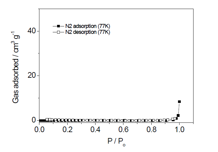 N2 isotherms at 77 K of 1b.