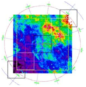 적외선 우주배경복사 관측을 위한 황도북극에서의 관측 개념도
