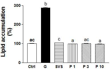 Effect of phyllodulcin on 3T3-L1 cell lipid accumulation