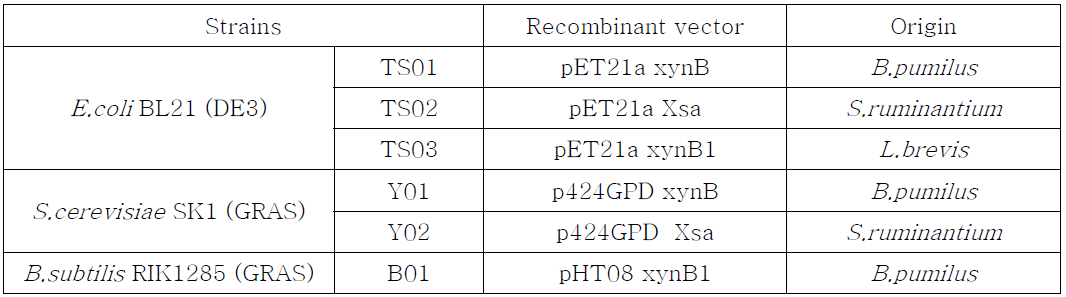 β-xylosidase expression system