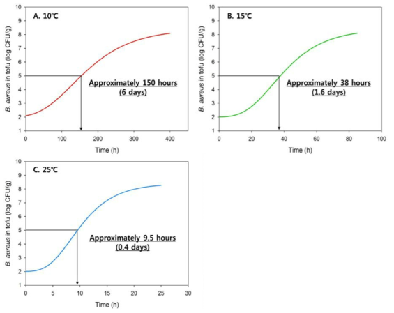 Modified-Gompertz 모델을 이용한 10, 15, 25℃ 저장 간 두부에서의 B. cereus 성장 예측 및 미생물 안전성 확보를 위한 유통·저장 기간 설정
