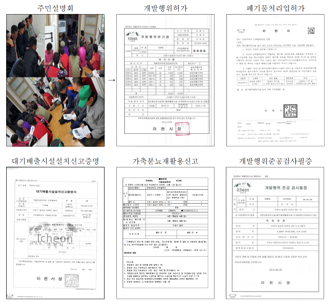 주민설명회 및 각종 인허가 추진