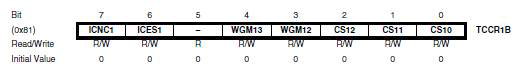 TCCR1B 레지스터 구조