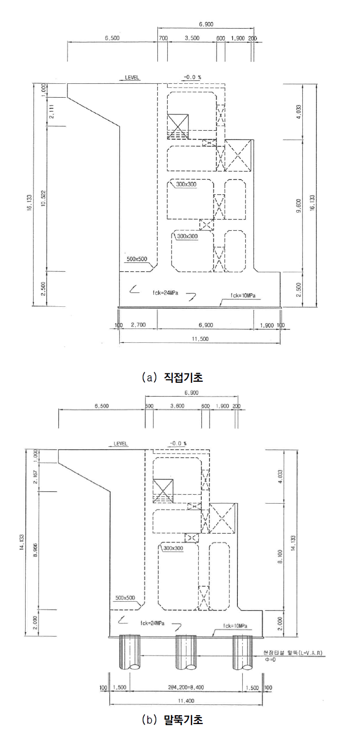 기존 교대 구조 설계사례(호남고속철도)