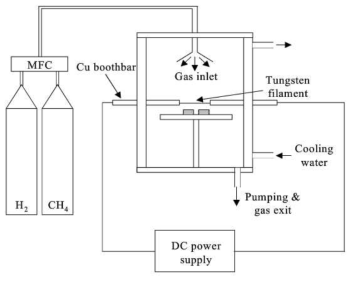 Schematic diagram of the HF-CVD system